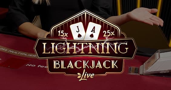 Official Live Shows logo: Lightning Blackjack by Evolution at Betflag
