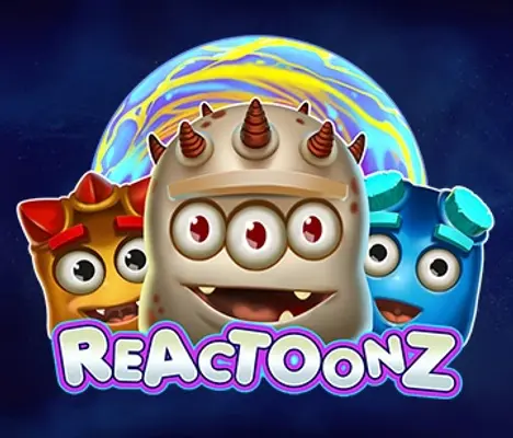 Reactoonz casino game by Play’n GO – featured logo at Betflag