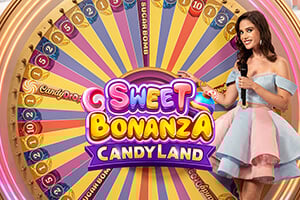 Sweet Bonanza CandyLand online game logo by Pragmatic Play on betflagit.eu